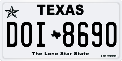 TX license plate DOI8690