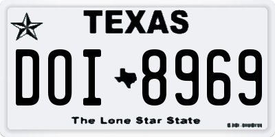 TX license plate DOI8969