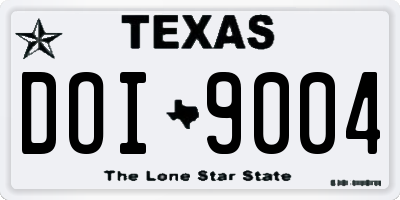 TX license plate DOI9004
