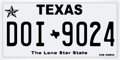 TX license plate DOI9024