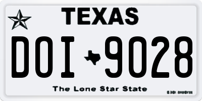 TX license plate DOI9028