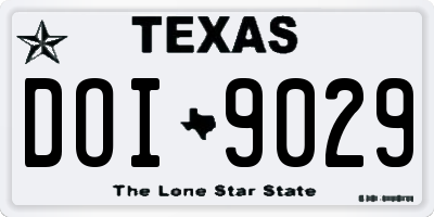 TX license plate DOI9029