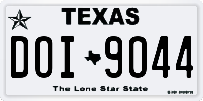 TX license plate DOI9044