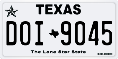TX license plate DOI9045