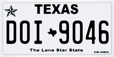 TX license plate DOI9046