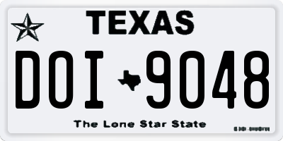 TX license plate DOI9048
