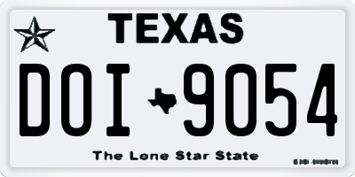 TX license plate DOI9054