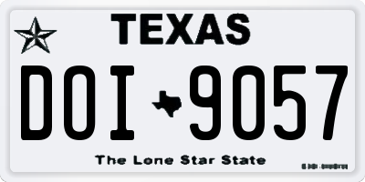 TX license plate DOI9057