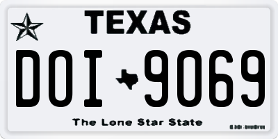 TX license plate DOI9069