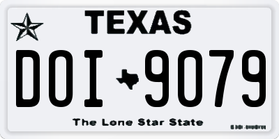 TX license plate DOI9079