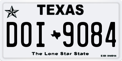 TX license plate DOI9084
