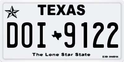 TX license plate DOI9122