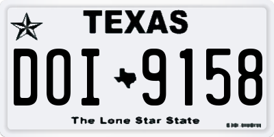 TX license plate DOI9158