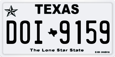TX license plate DOI9159