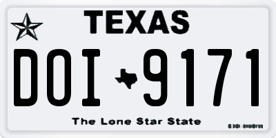 TX license plate DOI9171