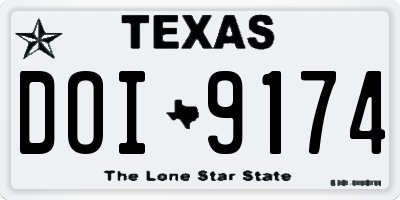 TX license plate DOI9174