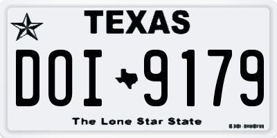 TX license plate DOI9179