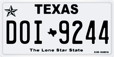 TX license plate DOI9244