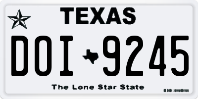 TX license plate DOI9245