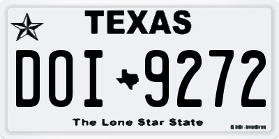 TX license plate DOI9272