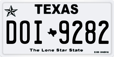 TX license plate DOI9282
