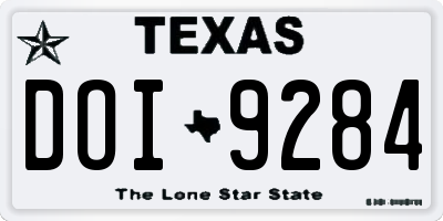 TX license plate DOI9284