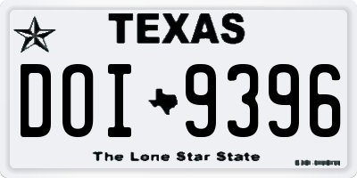 TX license plate DOI9396