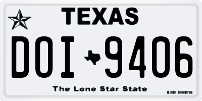 TX license plate DOI9406