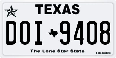 TX license plate DOI9408