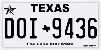 TX license plate DOI9436