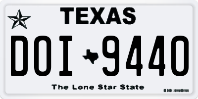 TX license plate DOI9440