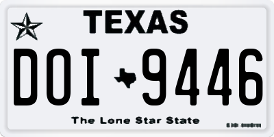 TX license plate DOI9446