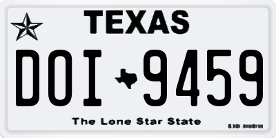 TX license plate DOI9459