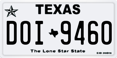 TX license plate DOI9460