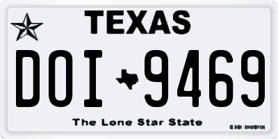 TX license plate DOI9469