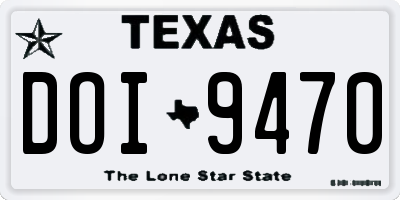 TX license plate DOI9470