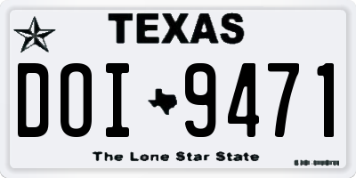 TX license plate DOI9471