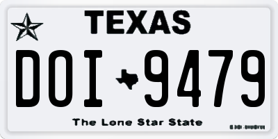 TX license plate DOI9479
