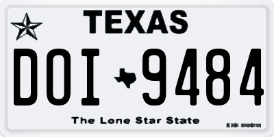 TX license plate DOI9484