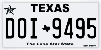 TX license plate DOI9495