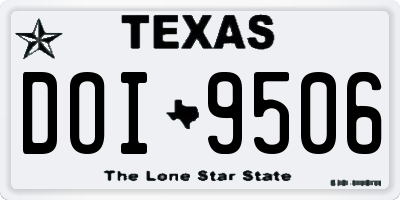 TX license plate DOI9506