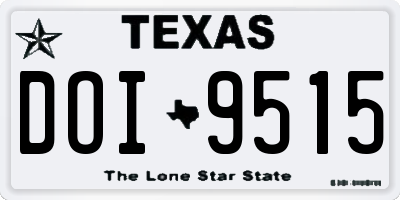 TX license plate DOI9515