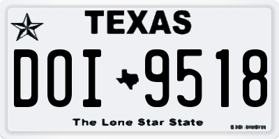 TX license plate DOI9518