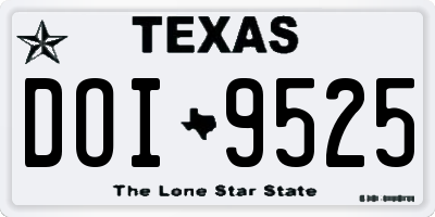 TX license plate DOI9525