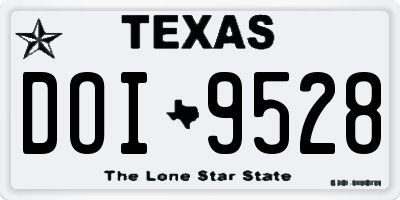 TX license plate DOI9528