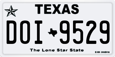 TX license plate DOI9529