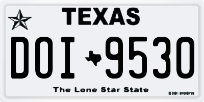 TX license plate DOI9530