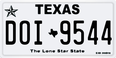 TX license plate DOI9544