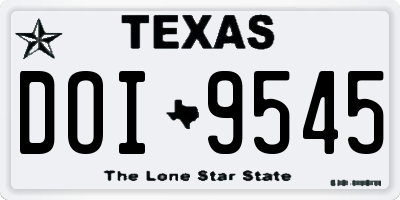 TX license plate DOI9545