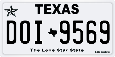 TX license plate DOI9569